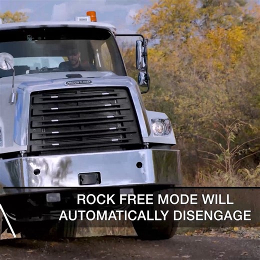 128K views · 1K reactions | Take on tough jobsite conditions with the DT12-V Rock Free Mode. If rear wheels get caught in mud or snow, activate the feature and dislodge the vehicle by rocking back and forth by using the accelerator. Watch the video to see it in action. To see a full list of the DT12-V's features visit: https://www.demanddetroit.com/transmission/dt12-vocational/ | Demand Detroit | Facebook