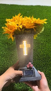 🌹 This cemetery vase is a beautiful way to honor the departed and express your deepest respect.💐 Perfect for both cemetery decoration and garden display, it helps preserve cherished memories with love and serenity. 🕊️ | Constructiol