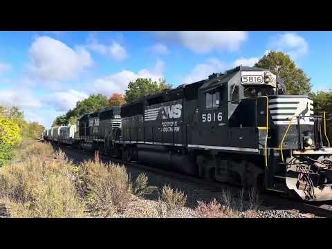 2 Norfolk Southern gp38-3s pull steal coil cars Macedonia ohio