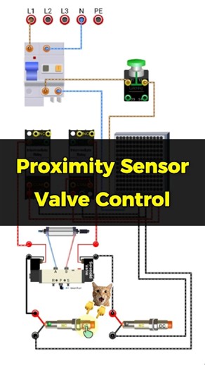 Proximity Sensor Controlled Solenoid Valve | Solenoid Valve Control Using Proximity Sensors#motor