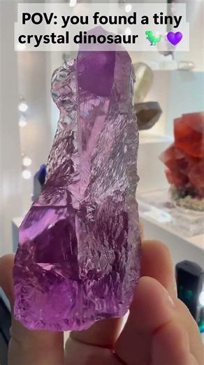 POV: you found a tiny crystal dinosaur 🦖✨ #shorts