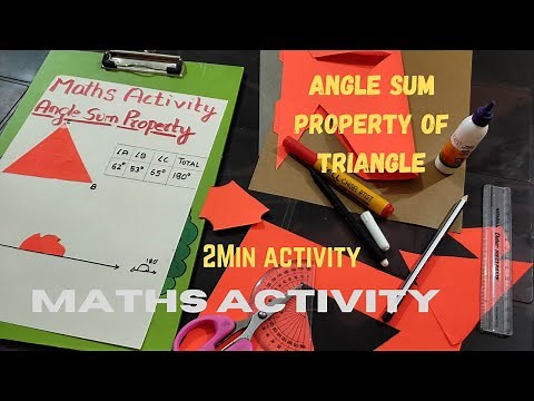 Maths Activity for Class 7,8,9 | Angle Sum property of triangle | 180° visual proof | Maths Lab DIY