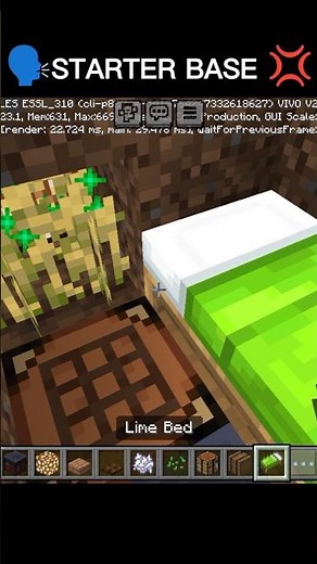 🗣️STARTER BASE 💢#minecraft