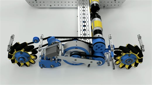六轮（Hexacanum）传动系统FTC麦克纳姆轮小车3D图纸