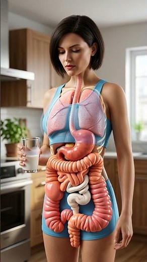 Drinking milk | 3D Human Digestive System Animation