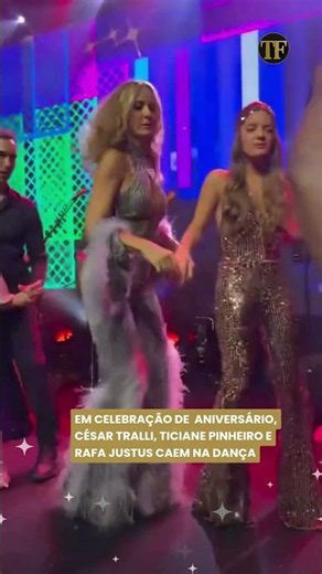 Em celebração de aniversário, César Tralli, ticiane pinheiro e Rafa Justus caem na dança