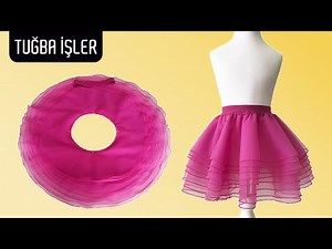 Very Easy Princess Tulle Skirt Cutting and Sewing | Tuğba İşler