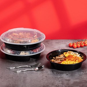 [Hot Item] Large Plastic Airtight Deli Container Round Take out Food Containers