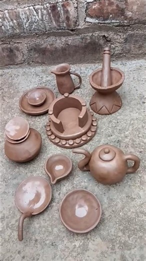 DIY how to make mini clay cooking pots with chulha#viralvidio #youtubeshorts