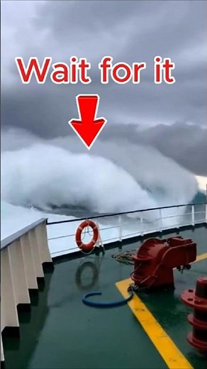Tidal Wave Hits Ship Man Captures Terrifying Ocean Impact on Camera!