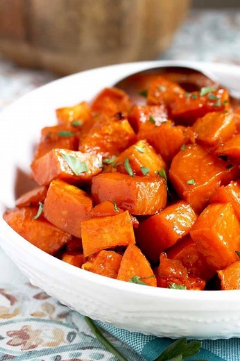 14K views · 80 reactions | Oven Roasted Sweet Potatoes are coated in a tasty maple syrup mixture and roasted until tender, caramelized and slightly golden. These delicious roasted sweet potatoes are easy to make and always a favorite! Full Recipe: https://www.lemonblossoms.com/blog/maple-oven-roasted-sweet-potatoes/ | Lemon Blossoms | Facebook