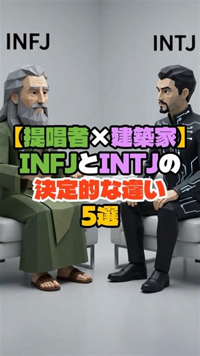 【提唱者】INFJとINTJの違い５選【建築家】 #mbti #infj #intj