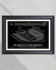 Purdue Boilermakers Ross Ade Stadium Blueprint Football Print - Etsy