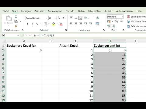 Excel - Rechnen mit absolutem Zellbezug