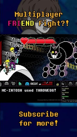 FRIEND Fight in Deltarune Multiplayer?! #deltarune #fangame #boss #deltarunefangame #secretboss