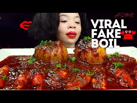 Viral Imitation Crab boil, viral onion boil ASMR Eating Mukbang