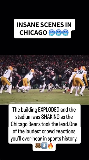 NFL News on Instagram: "𝗜𝗡𝗦𝗔𝗡𝗘 𝗦𝗖𝗘𝗡𝗘𝗦 𝗜𝗡 𝗖𝗛𝗜𝗖𝗔𝗚𝗢 🥶🥶🥶 The building EXPLODED and the stadium was SHAKING as the Chicago Bears took the lead. One of the loudest crowd reactions you’ll ever hear in sports history. Absolute CHILLS. 🐻⬇️🔥 #Bears #BearDown #ChicagoBears #BearsNation #NFL #NFLPlayoffs #PlayoffAtmosphere #greenbaypackers #packers"