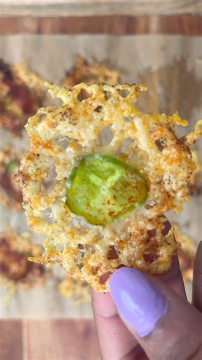 Crispy Parmesan Jalapeno Chips! Only 2 main ingredients for the ultimate spicy crunch! Save now!