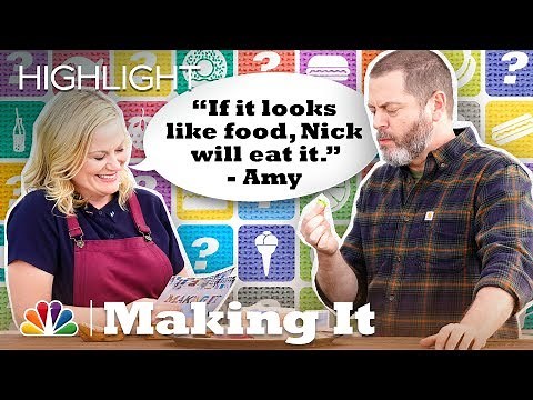 Amy Poehler and Nick Offerman Play a Guessing Game: "Snack or Craft" - Making It