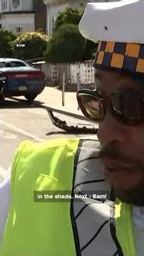 Crossing guard goes viral after recounting car crash