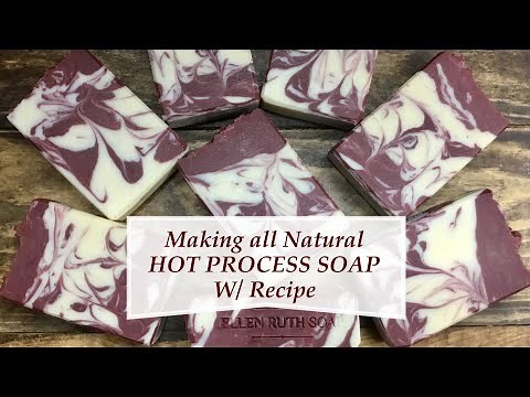 How to make All Natural fluid Hot Process crock-pot Soap, Recipe included | Ellen Ruth Soap