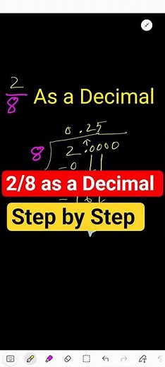 Convert 2/8 to Decimal | Easy Math Tutorial for Students in the USA | Online Learning for Beginners