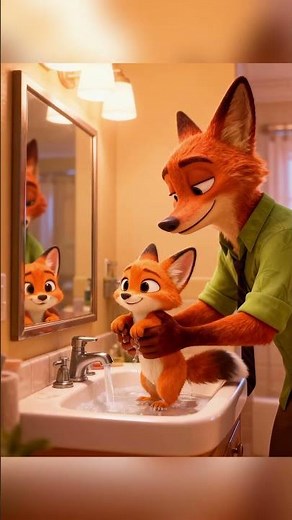 You are watching Judy and Nick raise their baby 🥺🍼 #zootopia