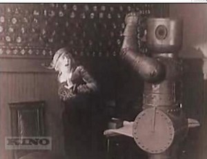 Restored Houdini movies features a fight with the first ever robot in a motion picture