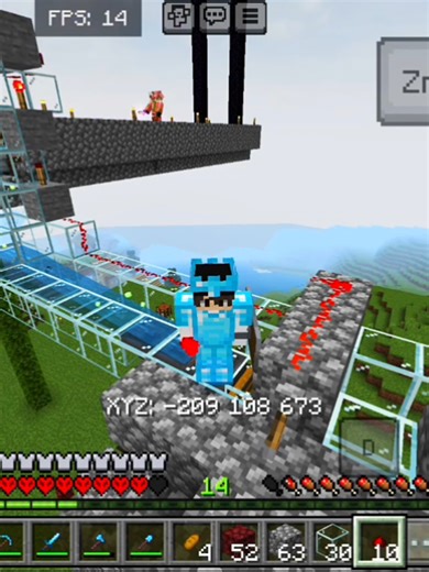 HARDCORE | EP 4 | Gold farm exp farm. fps sampe 10 😹 #Minecraft #mcpe #goldfarm#build#pyf