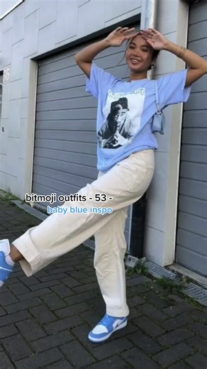 Creative Baby Blue Bitmoji Outfit Inspiration