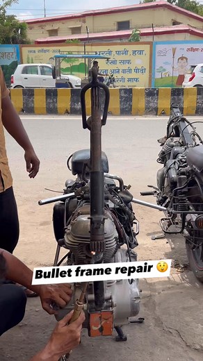 176K views · 1K reactions | Bullet frame repair  #bullet #royelenfield #fbreelsvideo #reelsfacebook #motorcycle #motorbike #reelsvideo #sameeryusuf | Sameer Yusuf | Facebook