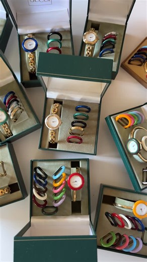 Lorinaté on Instagram: "ALL SOLD** Vintage Gucci interchangeable bezel watches are coming back today at 1pm pdt🤍"