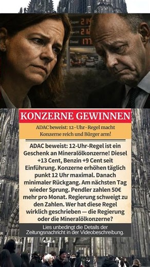 ADAC-Beweis: Spritpreisbremse hat Benzin 9 und Diesel 13 Cent teurer gemacht! #deutschland #merz