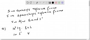 Our Milky Way galaxy is 100,000 ly in diameter. A spaceship crossing the galaxy measures the galaxy's diameter to be a mere 1.0 ly. a. What is the speed of the spaceship relative to the galaxy? b. How long is the crossing time as measured in the galaxy's reference frame? | Numerade