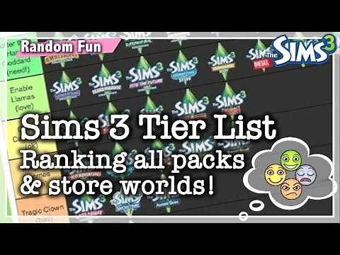 Sims 3 Tier List | Ranking all the expansion packs, stuff packs and worlds 🔝