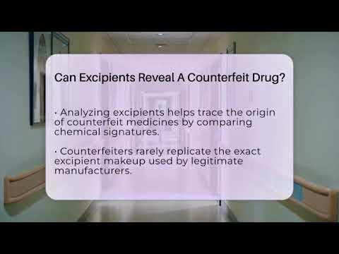 Can Excipients Reveal A Counterfeit Drug? - Pharmaceutical Insights