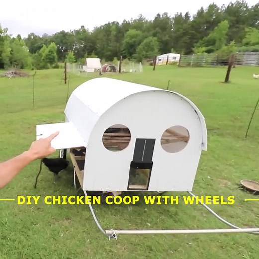 DIY Chicken Coop with Wheels #farm #farming #chicken #coop #chickencoop #diy #doityourself | Sow the Land