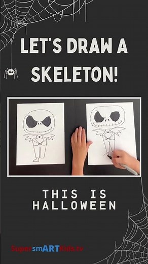 Get into the Halloween spirit with this fun drawing project for kids. Skeleton fun for all ages!