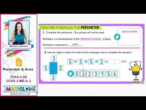 4th Grade Understanding Formulas for Area and Perimeter
