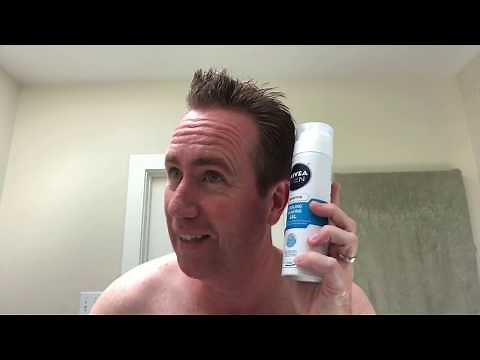 Shaving with Nivea Cooling Shaving Gel and Nivea After Shave Balm