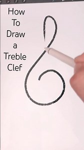 How to draw a Treble Clef 🎼