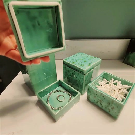 Handmade Ceramic Storage Box With Lid: Stackable Pottery Container - Etsy