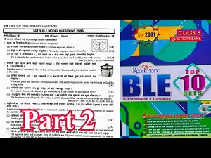 SET 1 BLE MODEL QUESTION 2081 | class 8 ble math question solve 2081 | Mind Your Choices