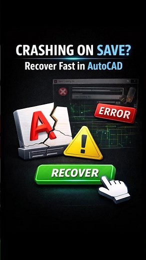 AutoCAD File Won't Save? The RECOVER Trick That Works #AutoCAD #CrashFix #Tutorial