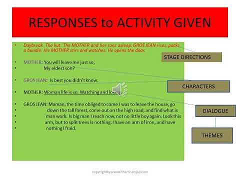 ELEMENTS OF DRAMA - Grade 8- CSEC English B