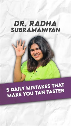 Dr Radha Subramaniyan MD(DVL), DNB(DVL) on Instagram: "5 Practices That Cause Sun Tan! | Dr Radha Subramaniyan #suntan #sunscreen #sunglasses #protection #drradhasubramaniyan #drradhadermatology"
