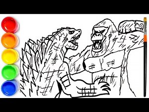 How to draw Godzilla vs Kong | Godzilla x Kong | Godzilla x Kong The New Empire Drawing