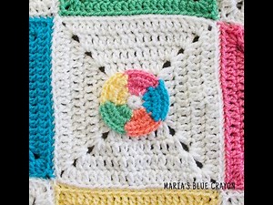 Crochet Beach Ball Applique Tutorial