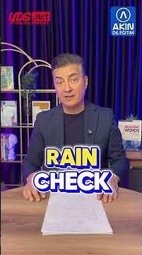 Rain Check: What does it mean and what is its origin?