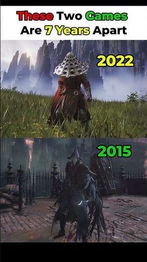 These two game are 7 years apart #eldenring #bloodborne